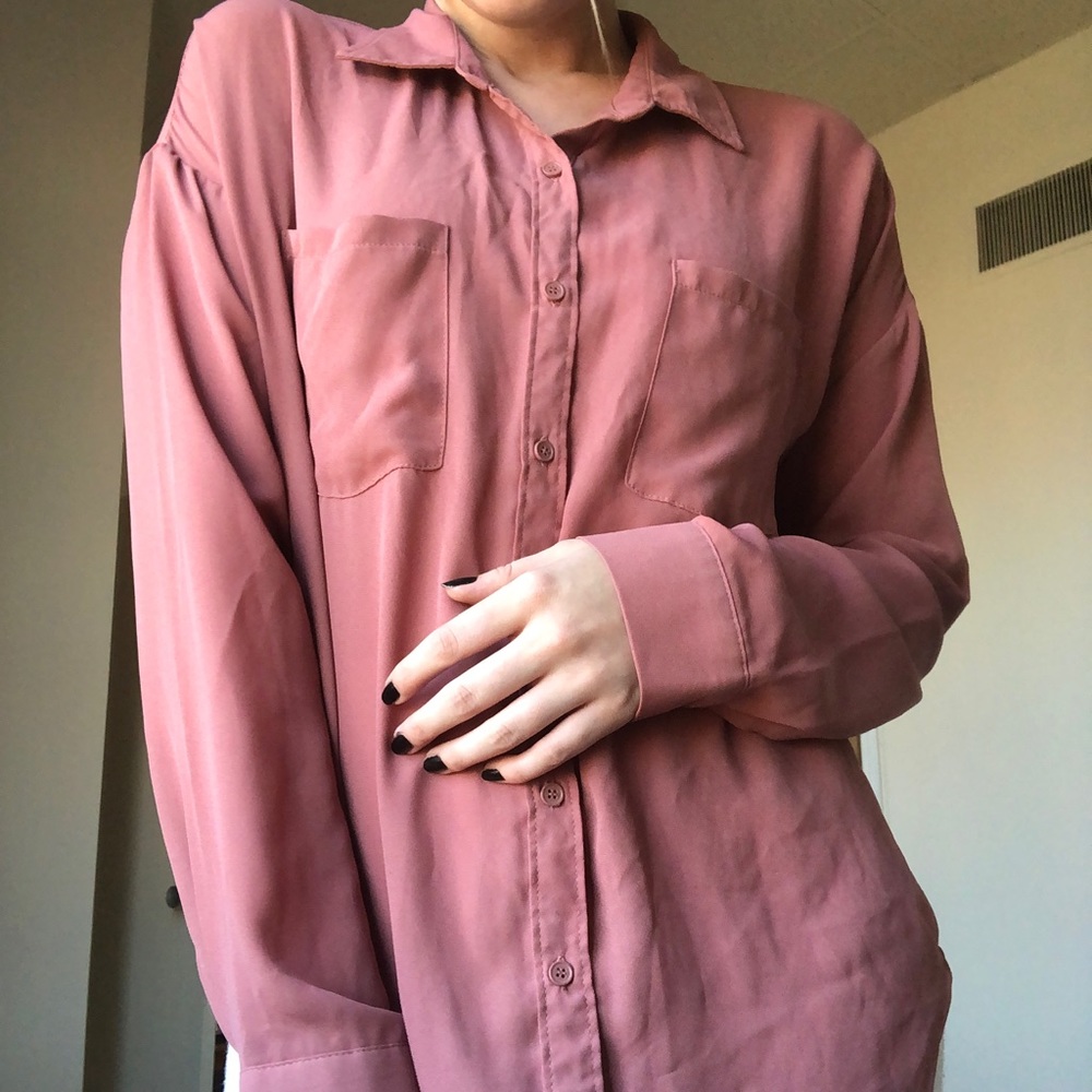 Pink dressy blouse